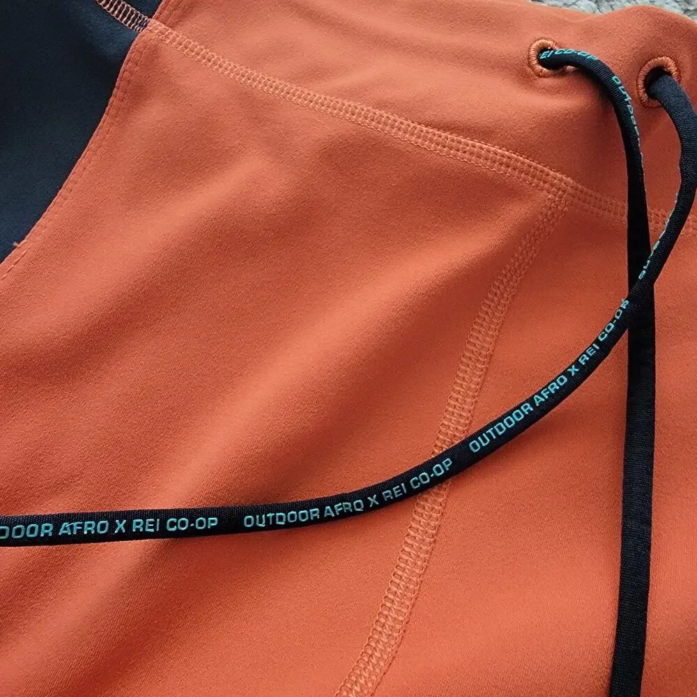 Outdoor Afro x REI Co-op Womens L Orange Black Colorblock 7/8 Leggings - Picture 11 of 12